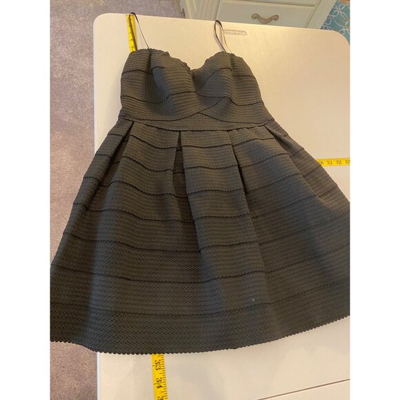 B. Darlin Black Strapless Mini Dress Tiered Stiff Material Size 11/12 - Picture 6 of 11